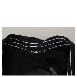 Blue Striped Silk Pajama Shirt Jacket