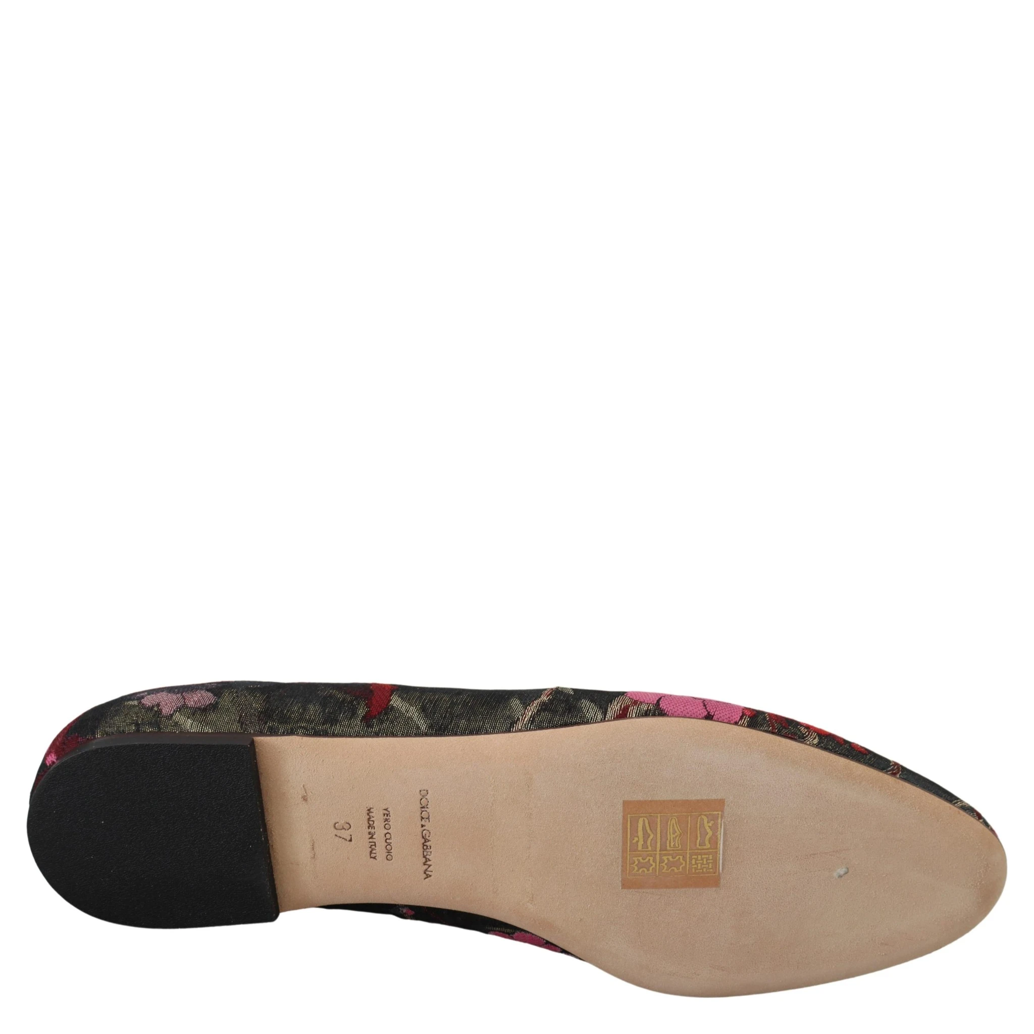 Multicolor Jacquard Sacred Heart Patch Slip On Shoes