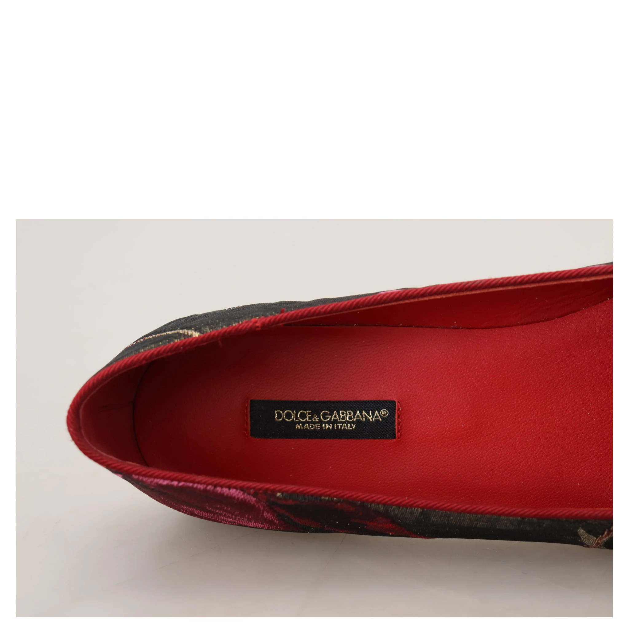 Multicolor Jacquard Sacred Heart Patch Slip On Shoes