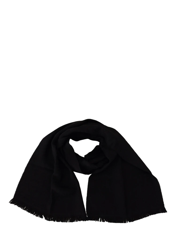 Black Wool Neck Wrap Shawl Fringes Scarf alternative