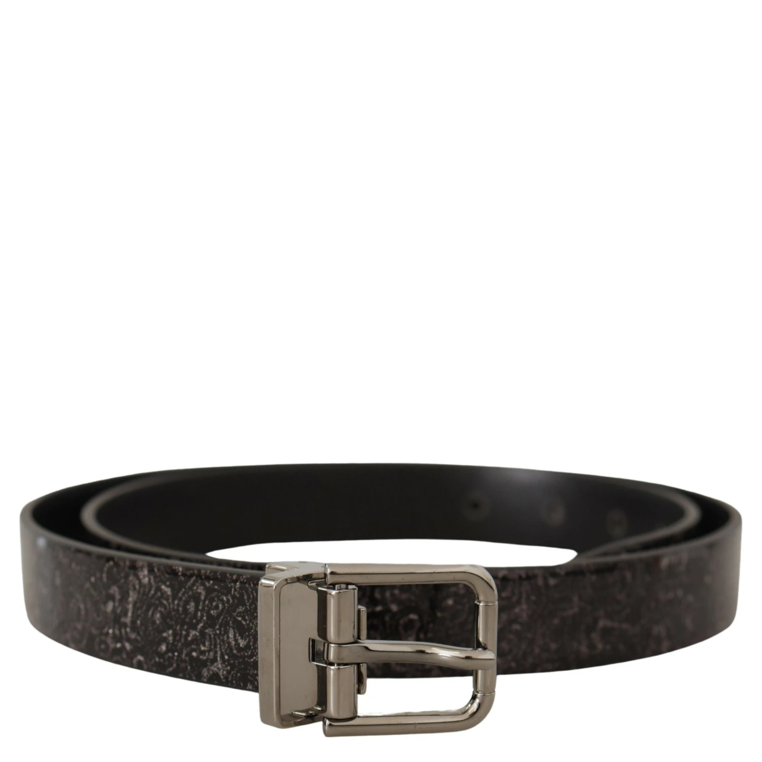 Black Goccia Glitter Patent Leather Buckle Vernice Belt