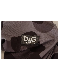 Gray Patterned Polyester Wetsuit Swimwear