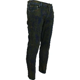 Blue Green Skinny Cotton Denim Jeans