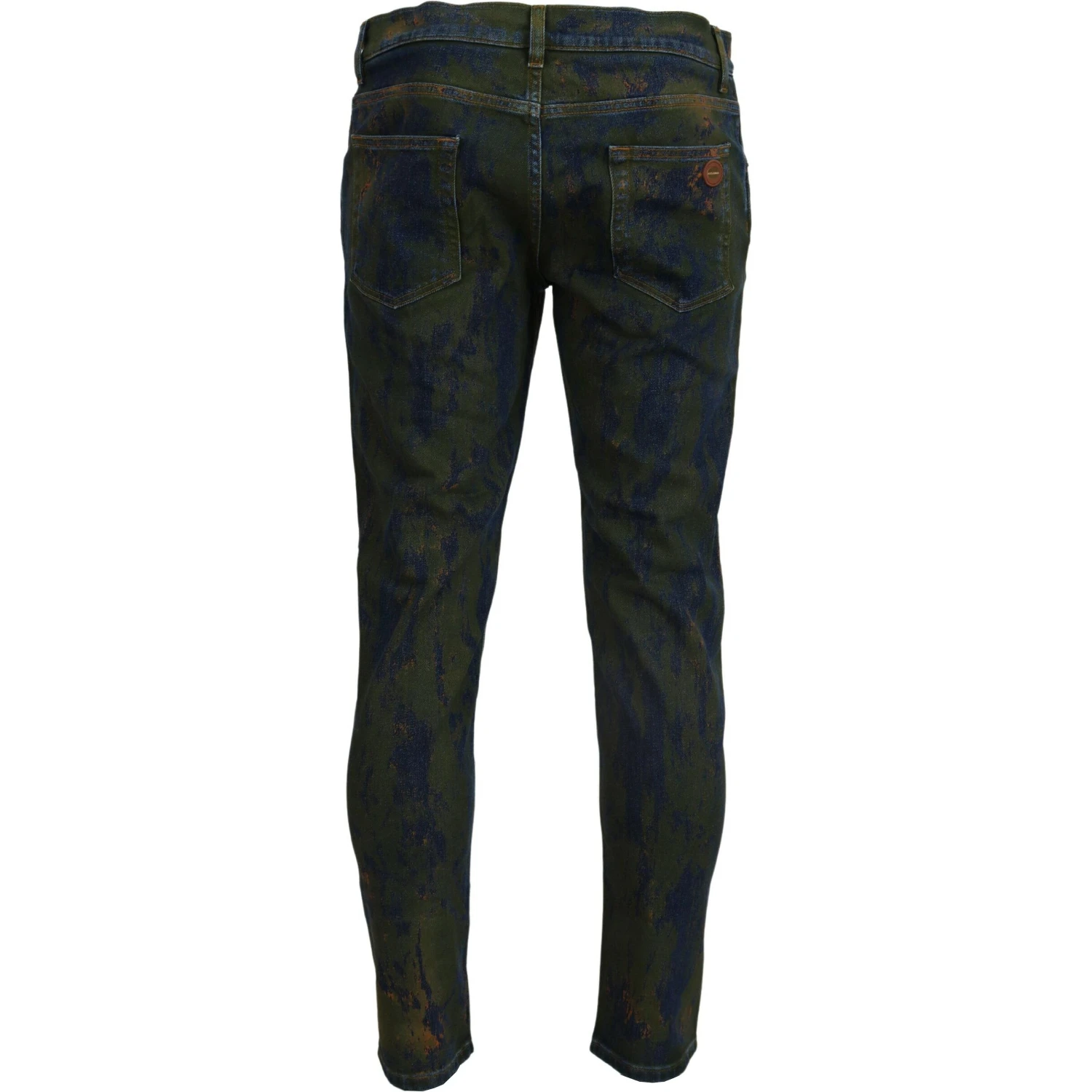 Blue Green Skinny Cotton Denim Jeans