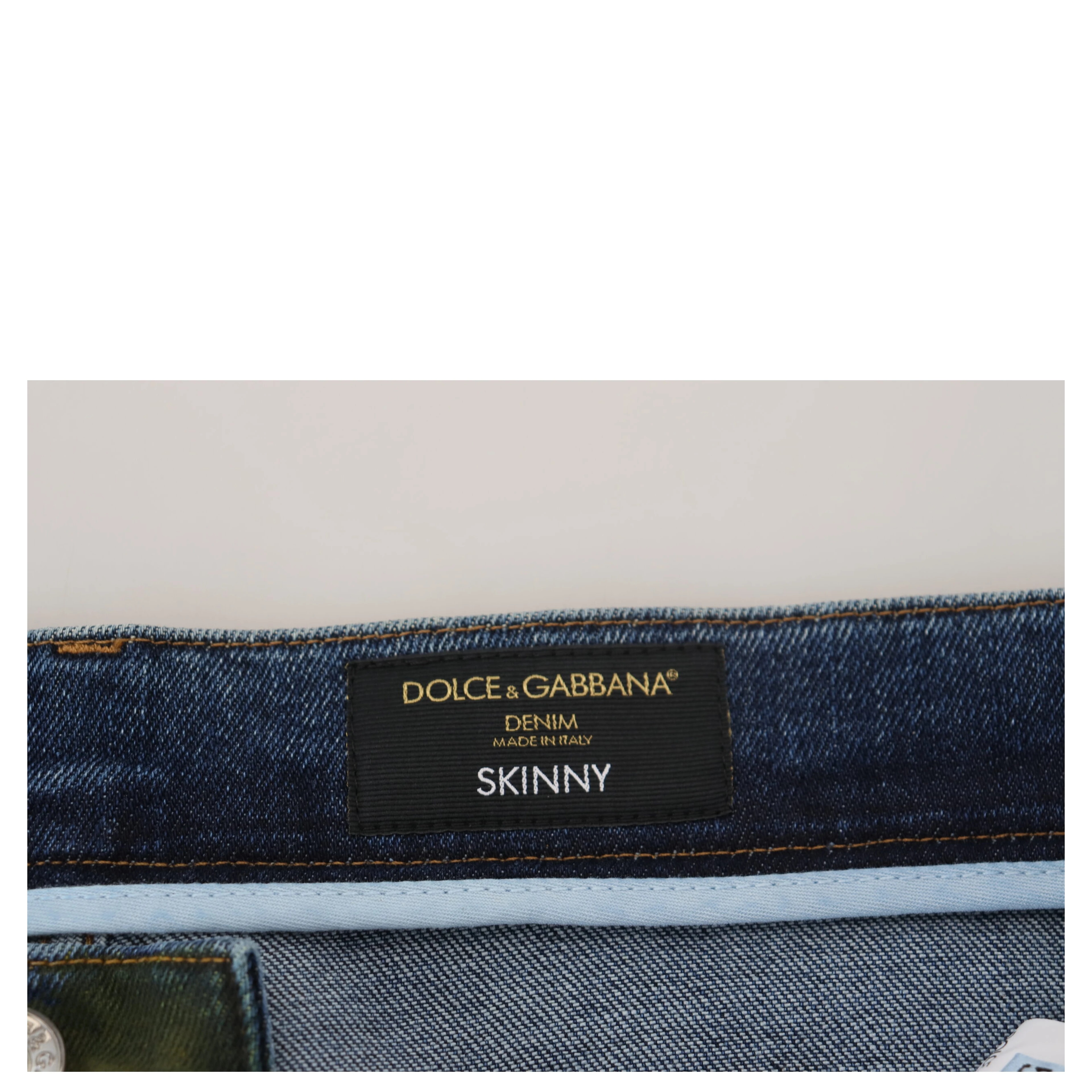 Blue Green Skinny Cotton Denim Jeans