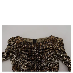 Multicolor Leopard Bodycon Sheath Midi Dress