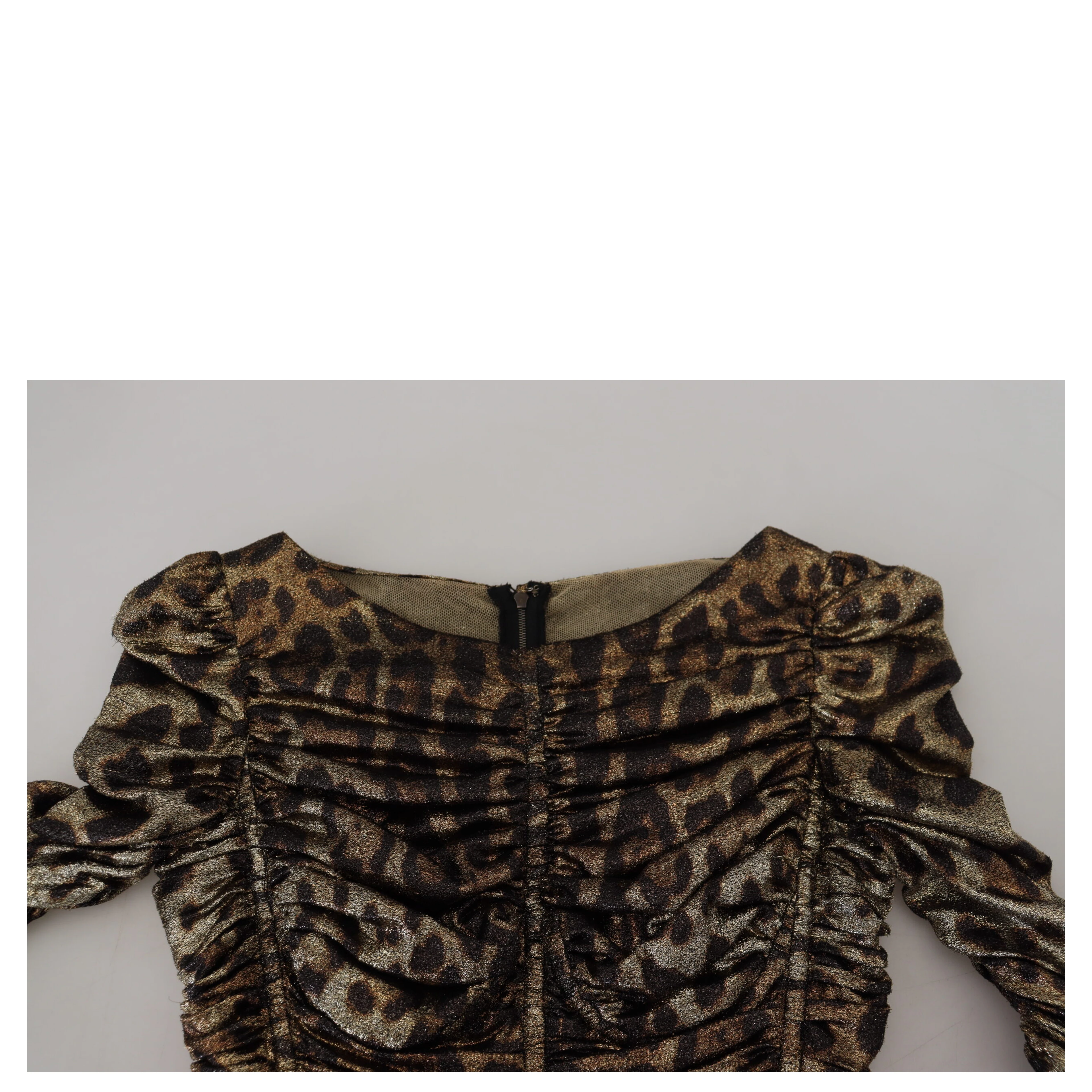 Multicolor Leopard Bodycon Sheath Midi Dress