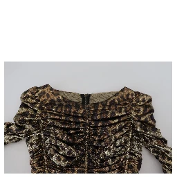 Multicolor Leopard Bodycon Sheath Midi Dress