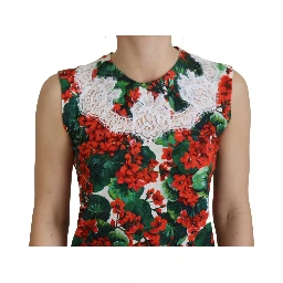 White Floral Wool Lace Vest Tank Top