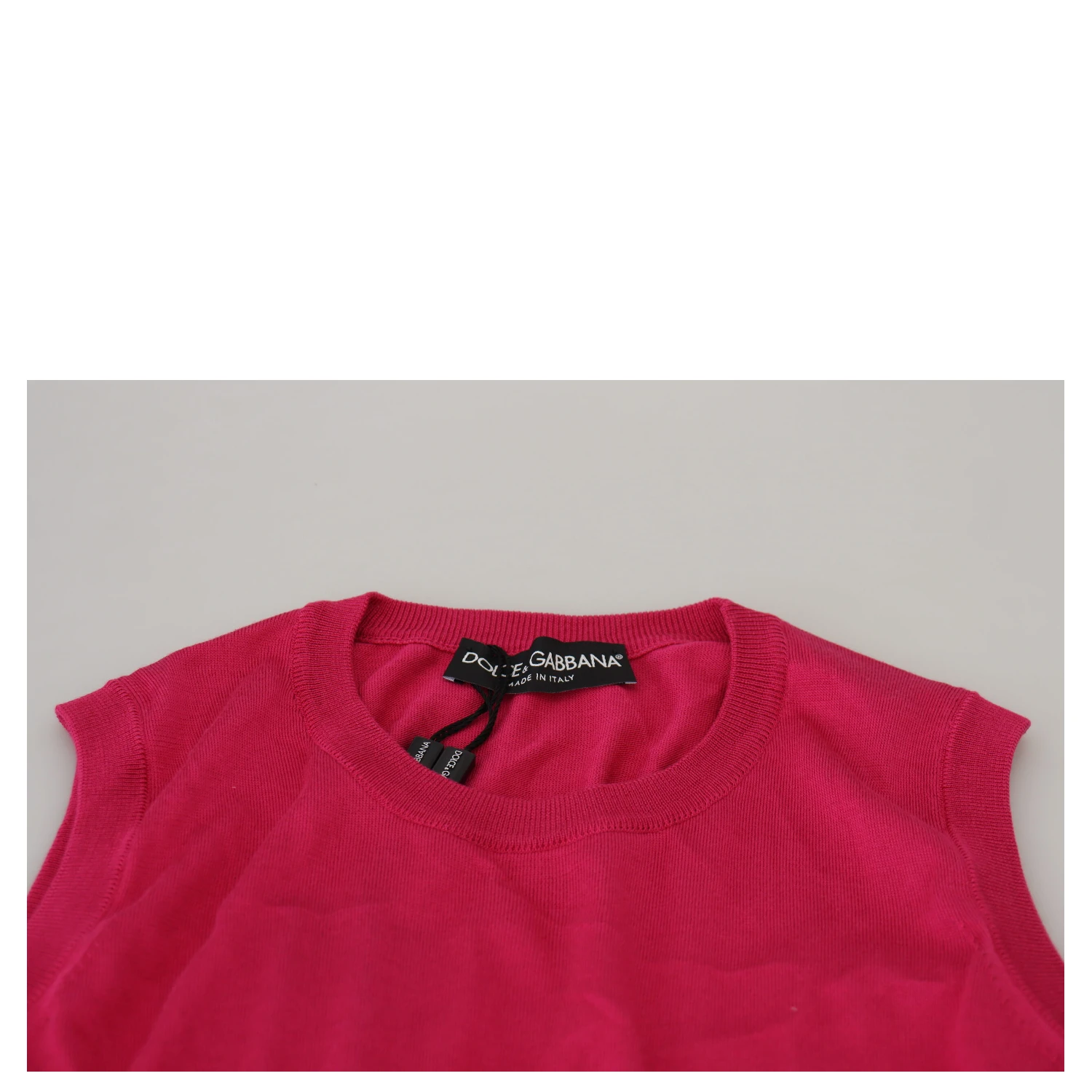Pink Silk Vest Pullover Crewneck Tank Top
