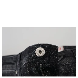 Black Cotton Low Waist Skinny Women Casual Jeans