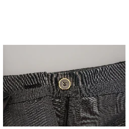 Gray High Waist Women Wool Pants