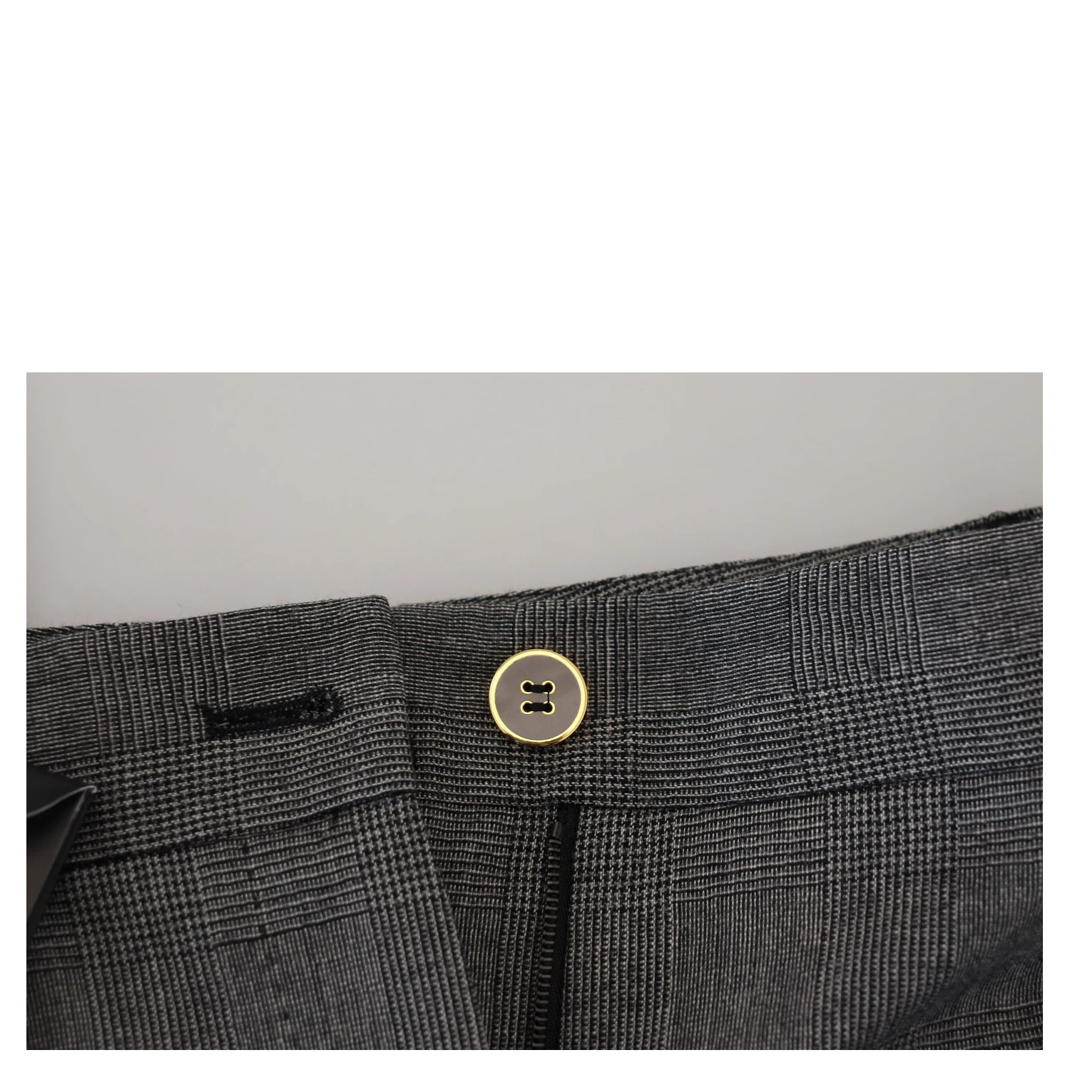 Gray High Waist Women Wool Pants