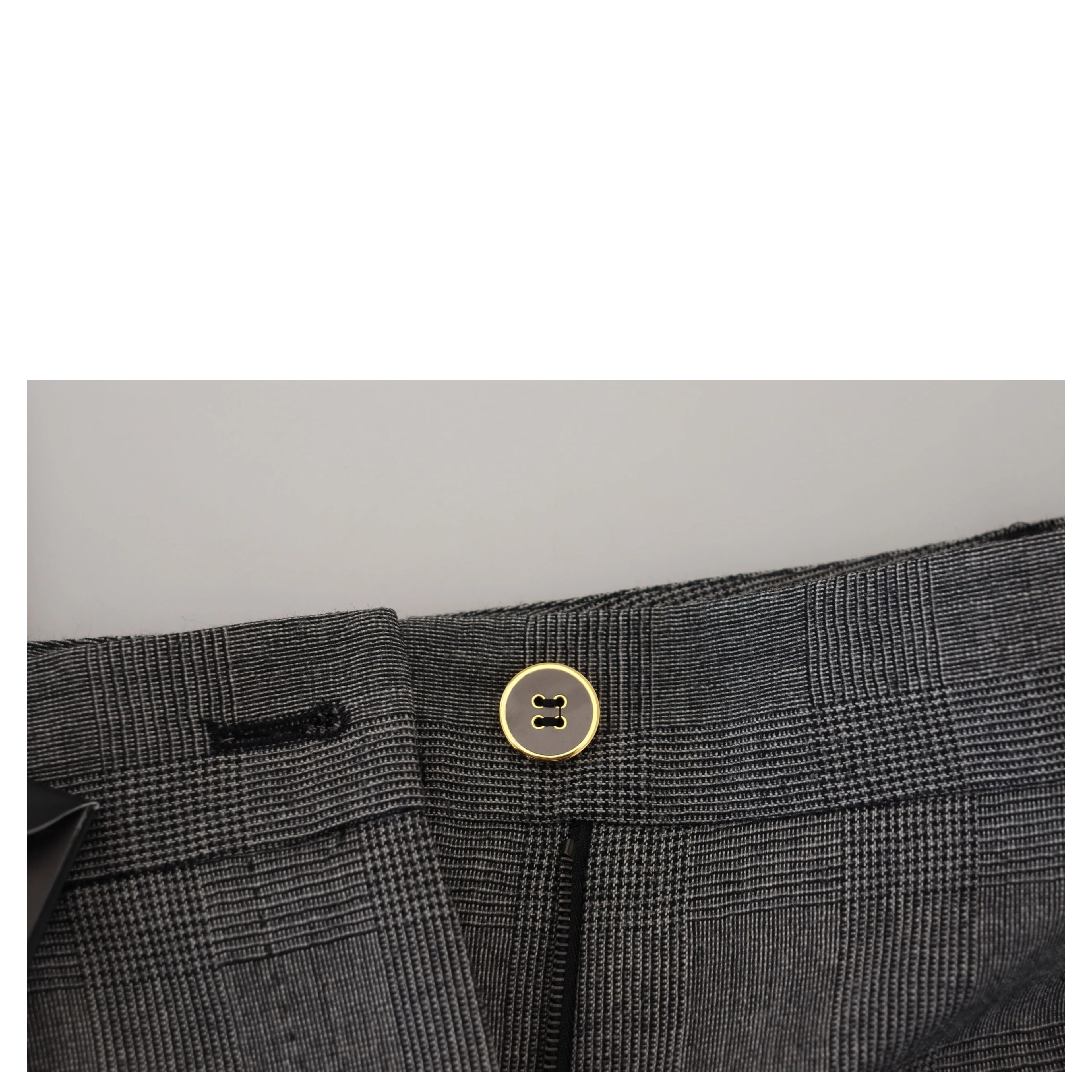Gray High Waist Women Wool Pants