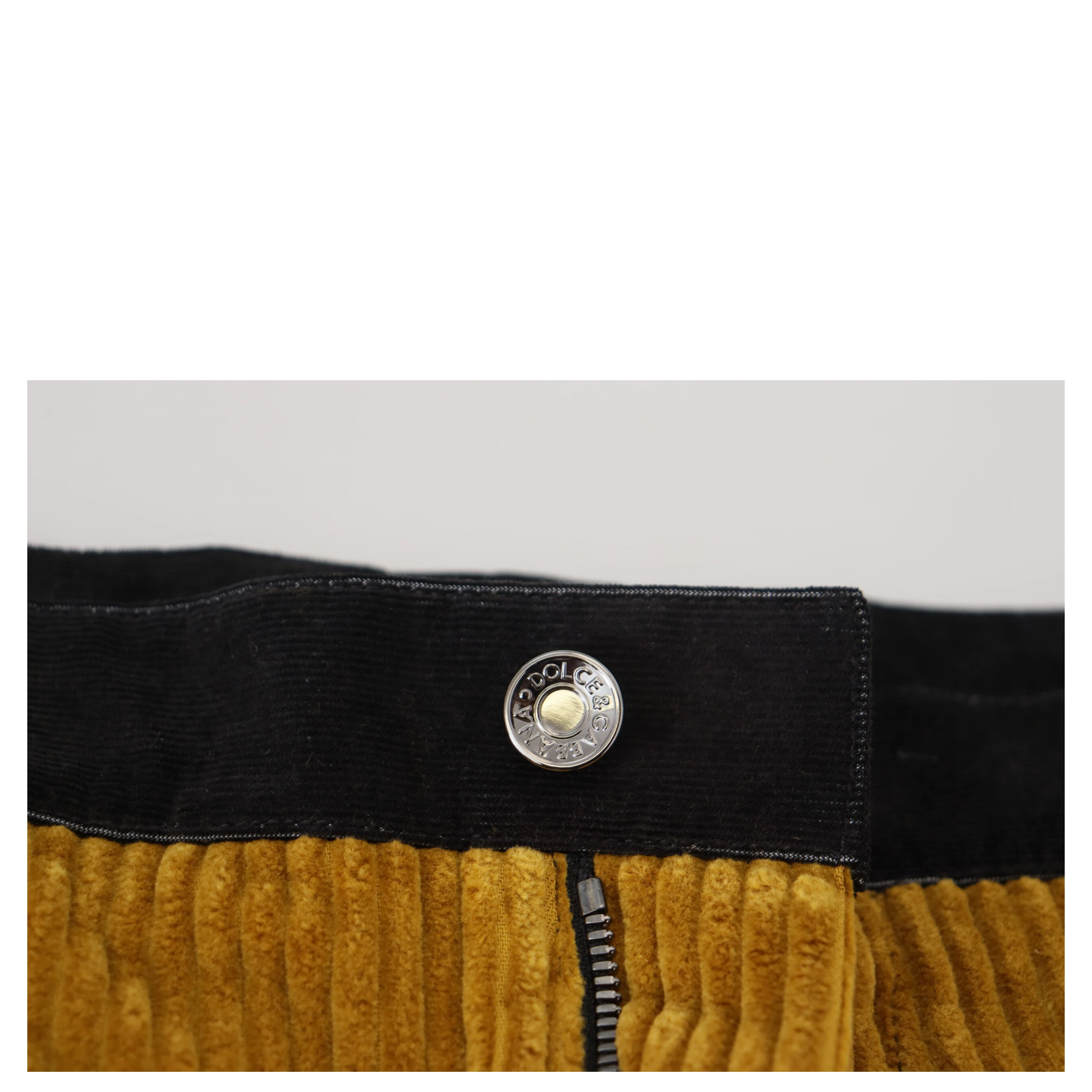 Black Yellow Cotton Men Pants