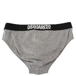 Gray DSURF Logo Cotton Stretch Men Brief Underwear