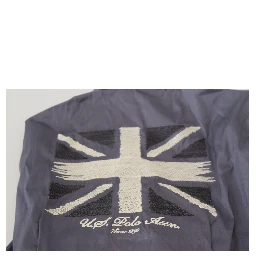 Gray Printed Long Sleeves Collared Top
