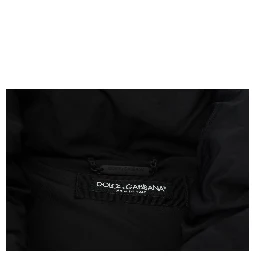 Black Sleeveless DG Metal Embellishment Jacket