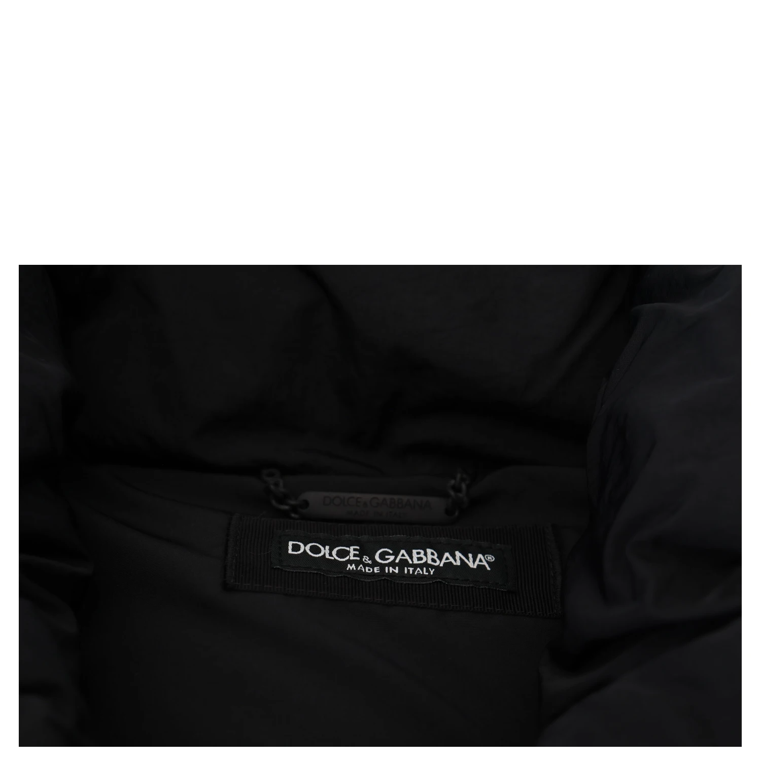Black Sleeveless DG Metal Embellishment Jacket