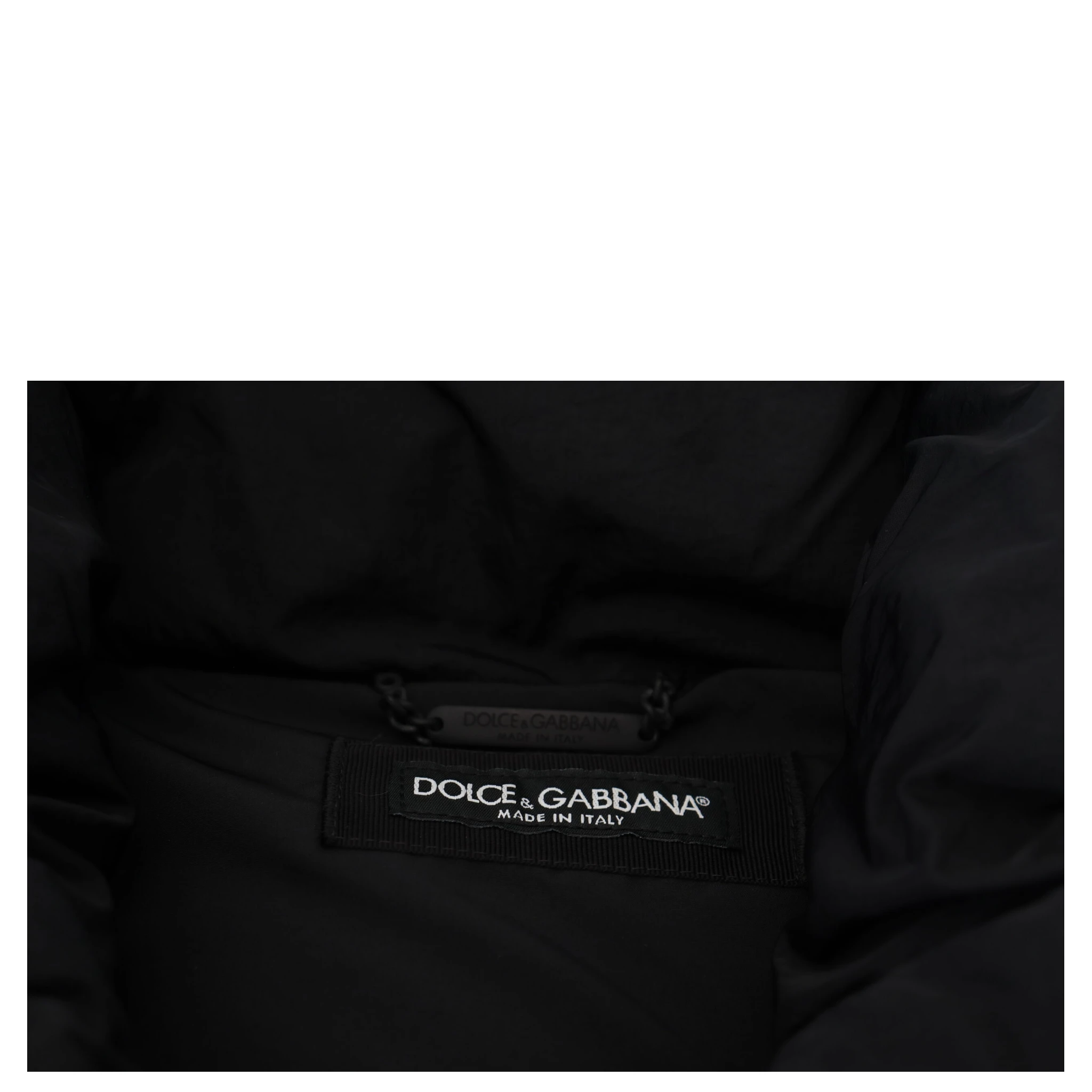 Black Sleeveless DG Metal Embellishment Jacket