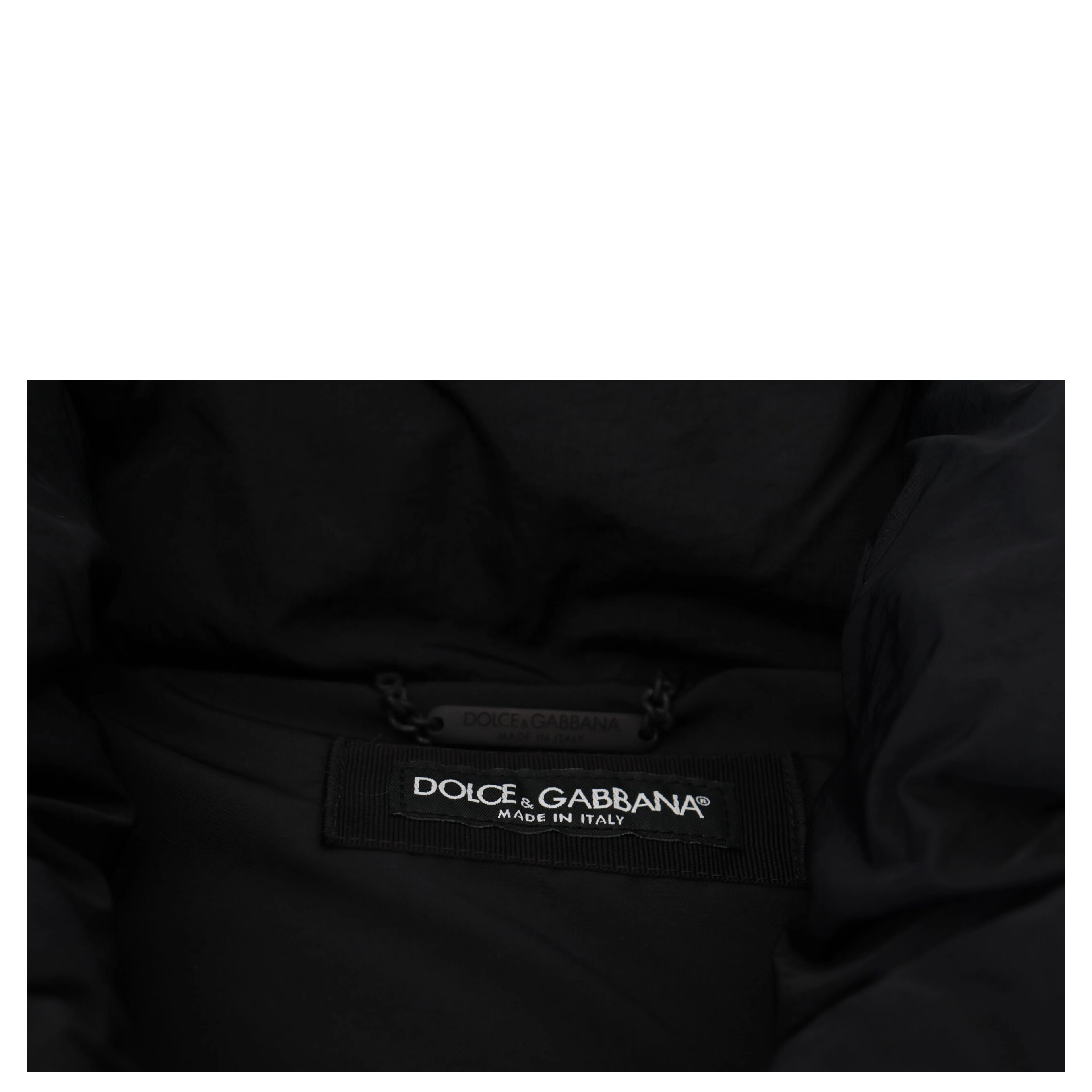 Black Sleeveless DG Metal Embellishment Jacket