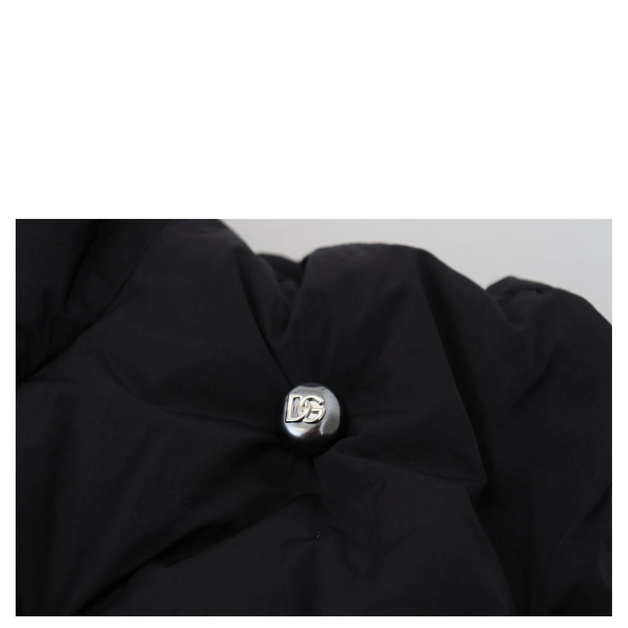 Black Sleeveless DG Metal Embellishment Jacket
