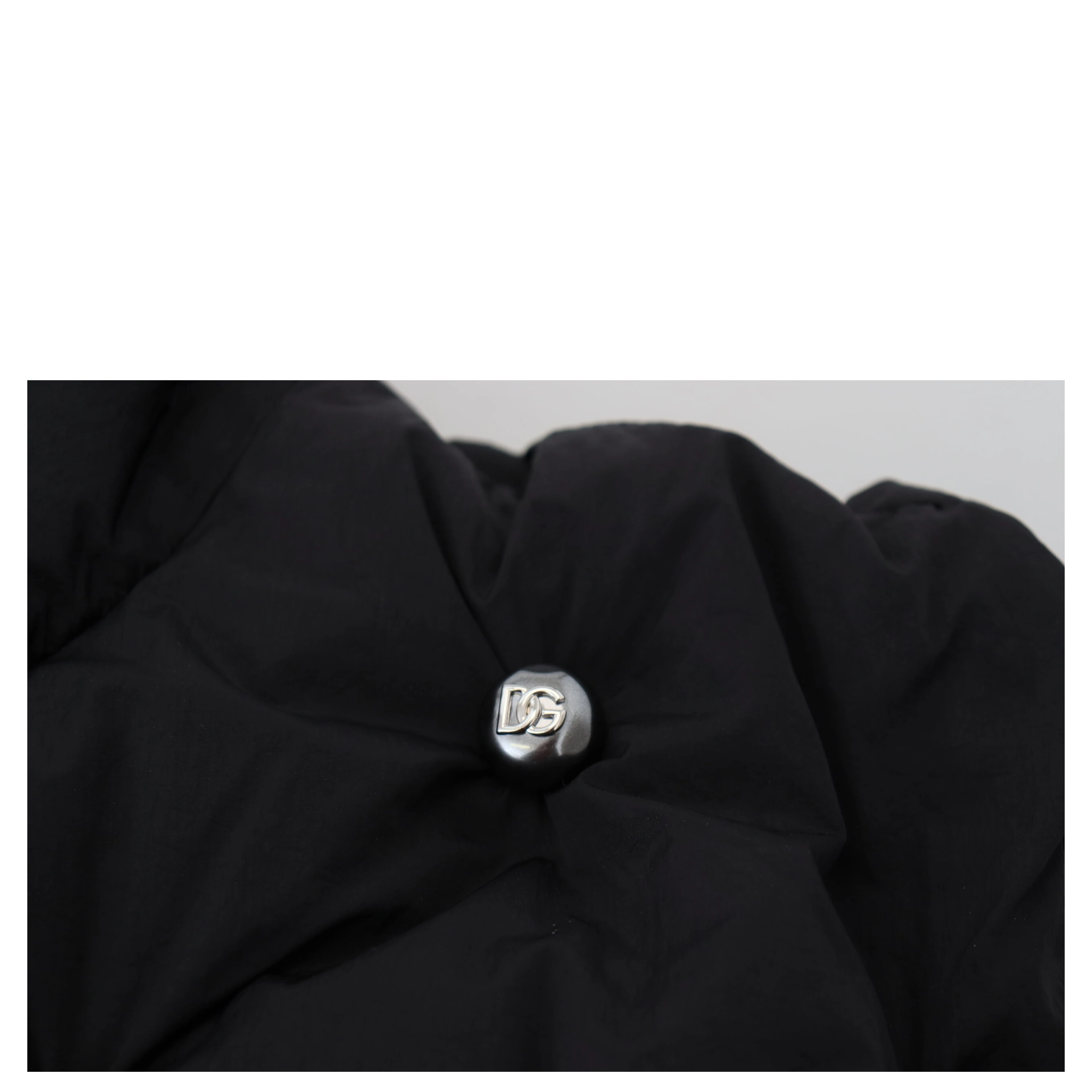 Black Sleeveless DG Metal Embellishment Jacket