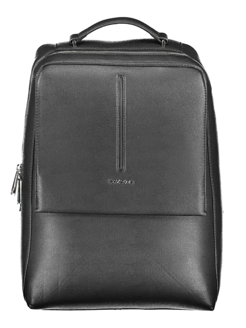 Black Polyester Backpack