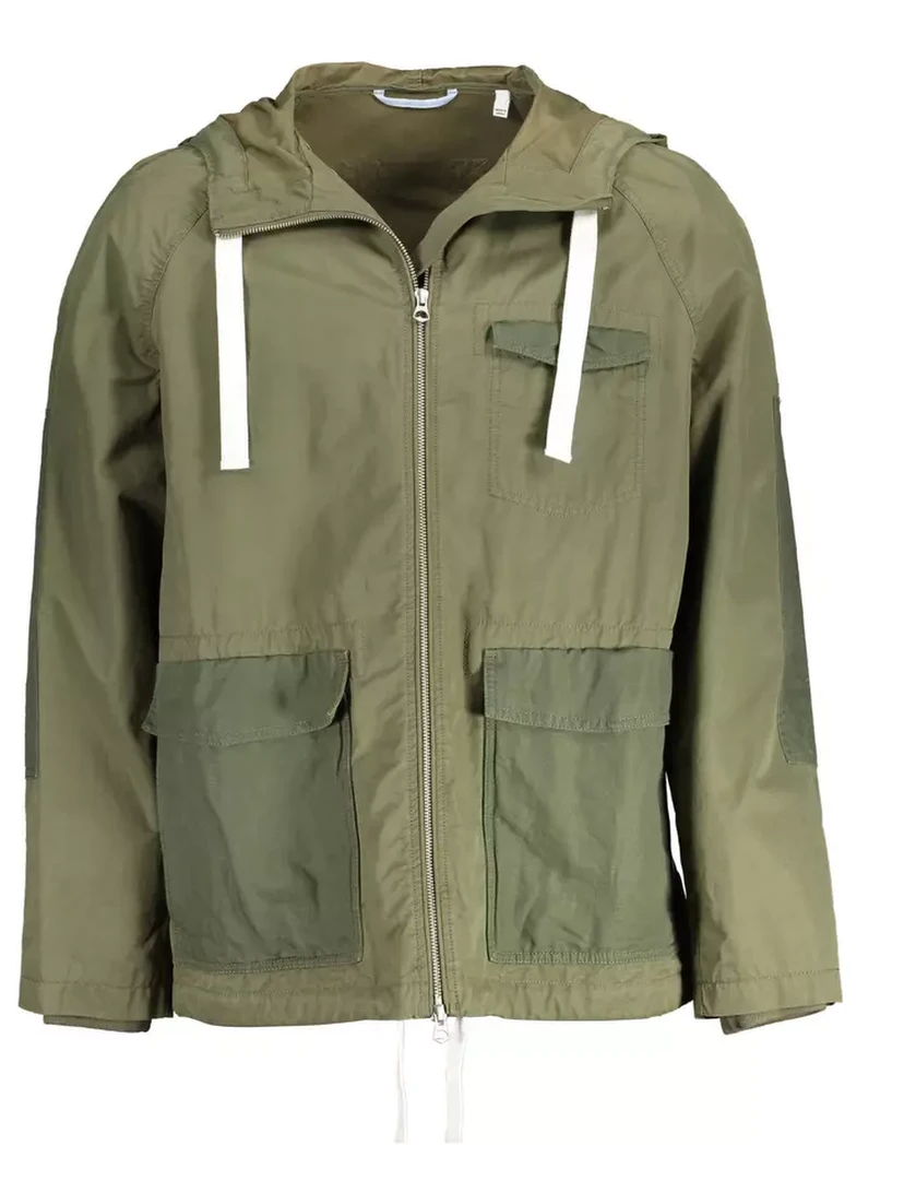 Green Cotton Jackets & Coat