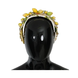 Yellow Lemons Sicily Crystal Diadem Tiara Headband