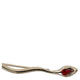 Silver Brass Crystal Spilla Serpente Brooch Pin