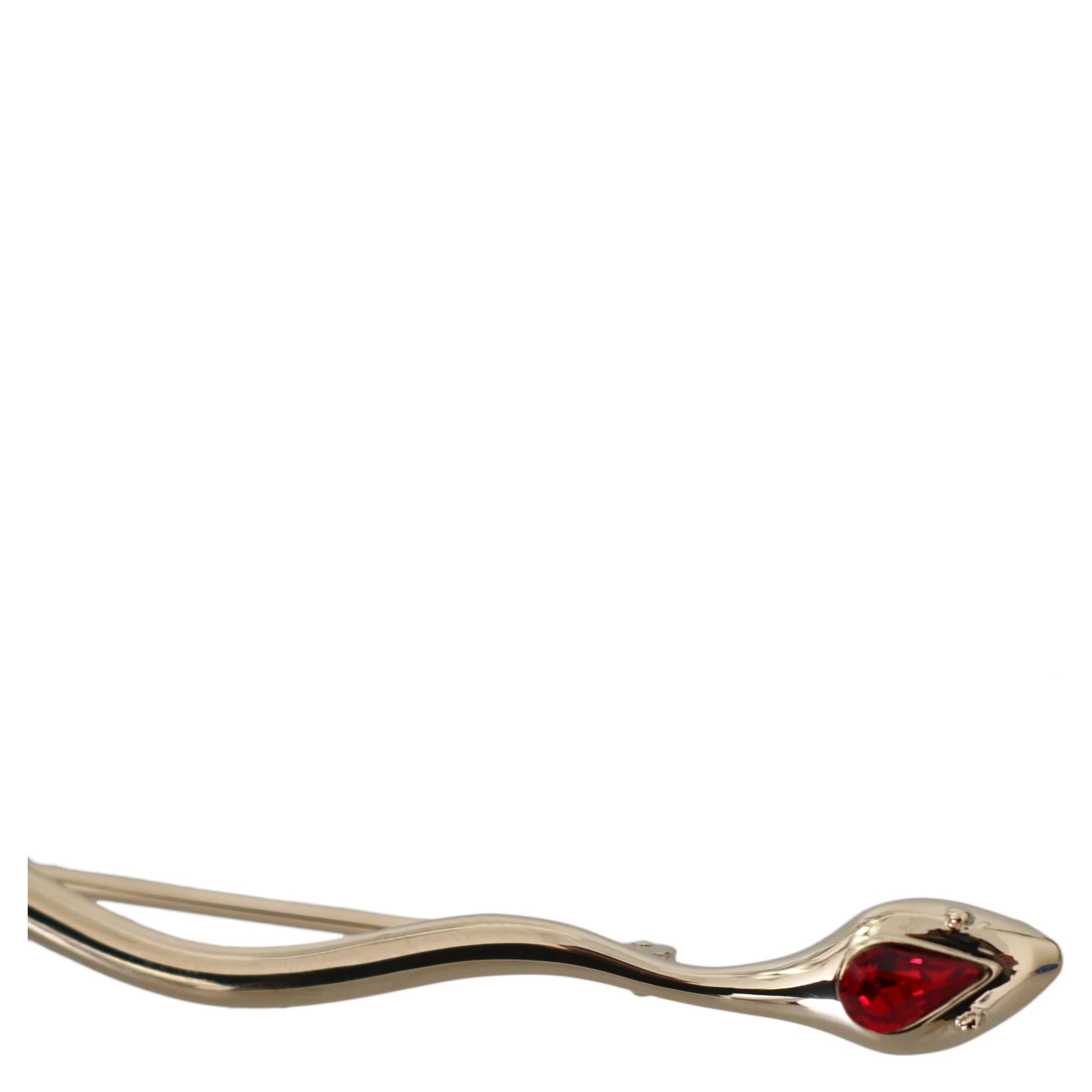 Silver Brass Crystal Spilla Serpente Brooch Pin