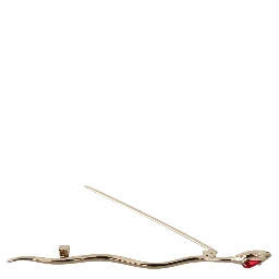 Silver Brass Crystal Spilla Serpente Brooch Pin