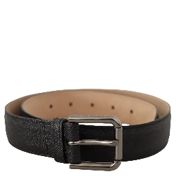 Black Calf Leather Brown Backend Belt