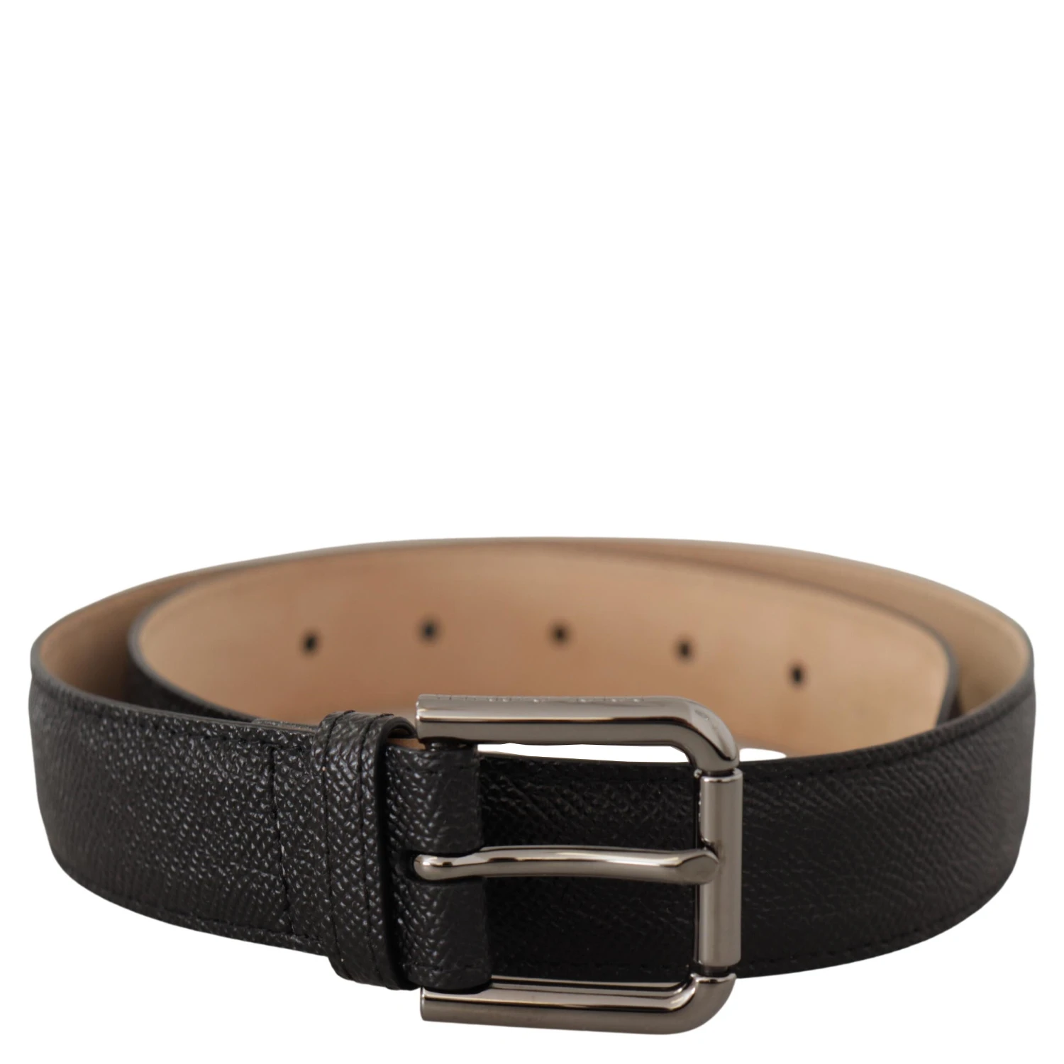 Black Calf Leather Brown Backend Belt