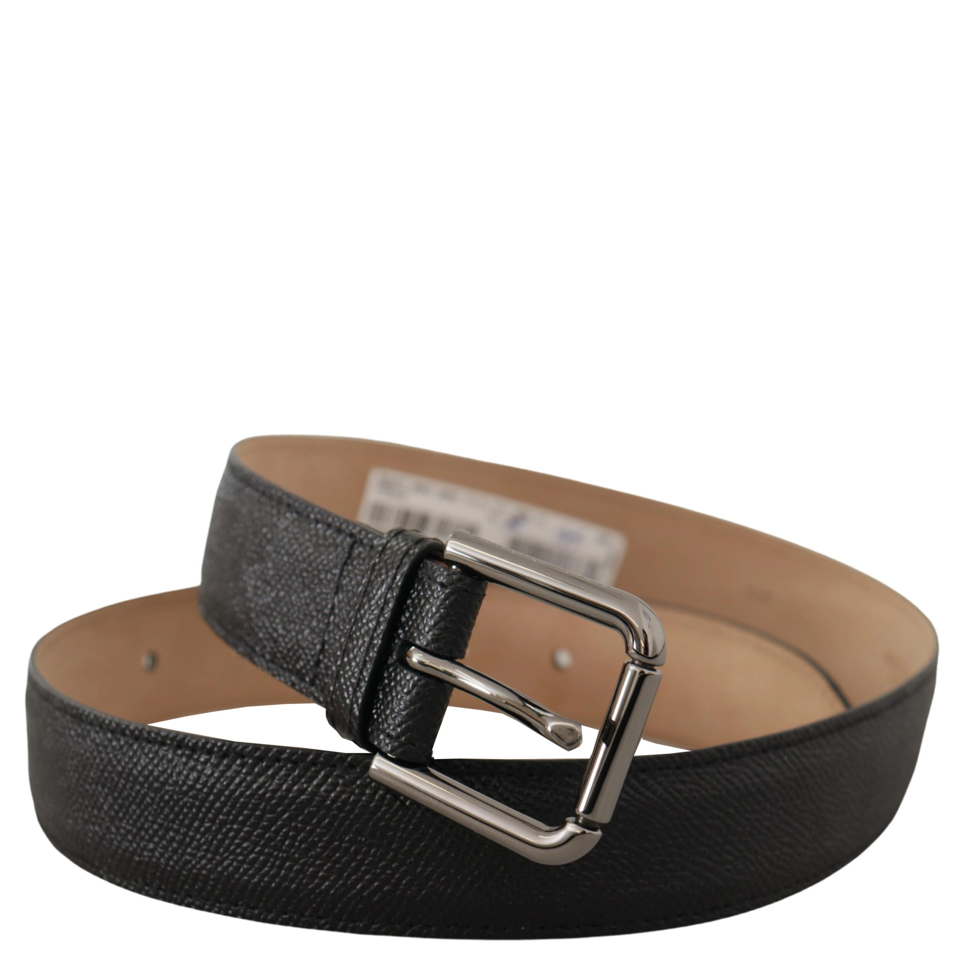 Black Calf Leather Brown Backend Belt