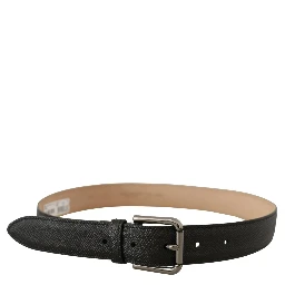 Black Calf Leather Brown Backend Belt