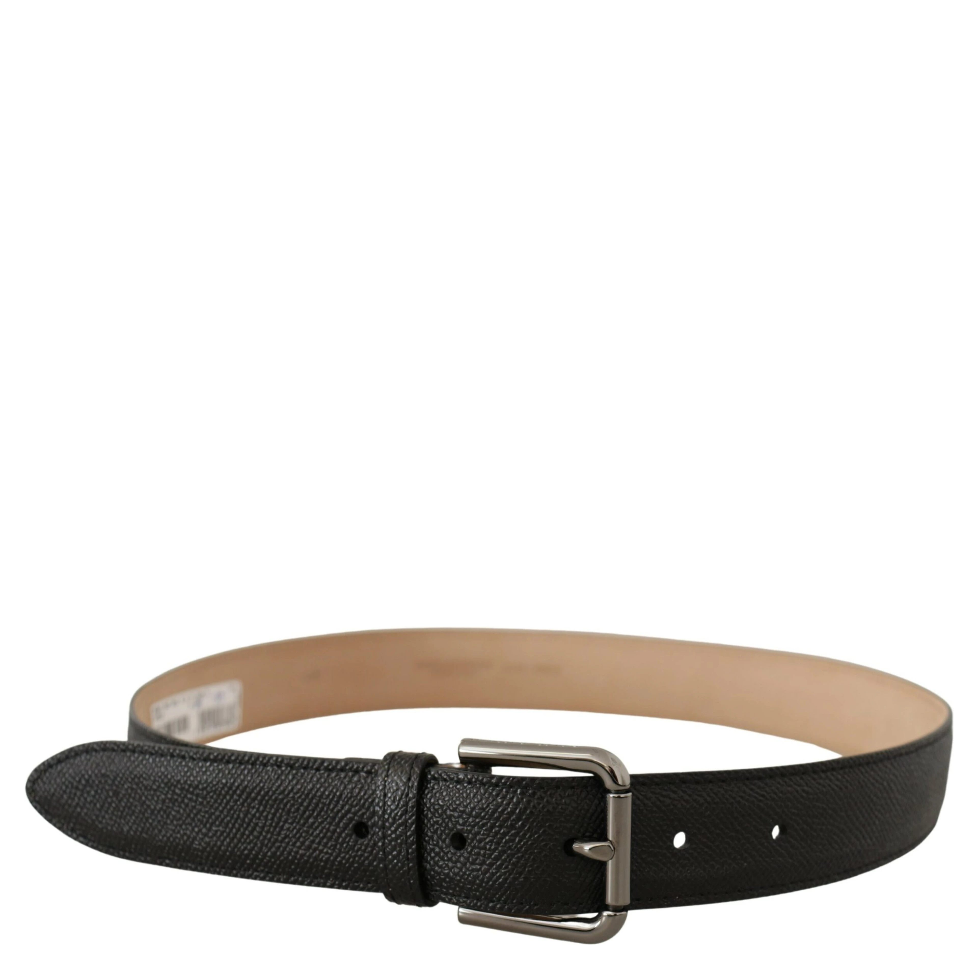 Black Calf Leather Brown Backend Belt