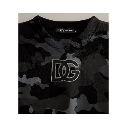 Black Camouflage Round Neck Sweatshirt Sweater
