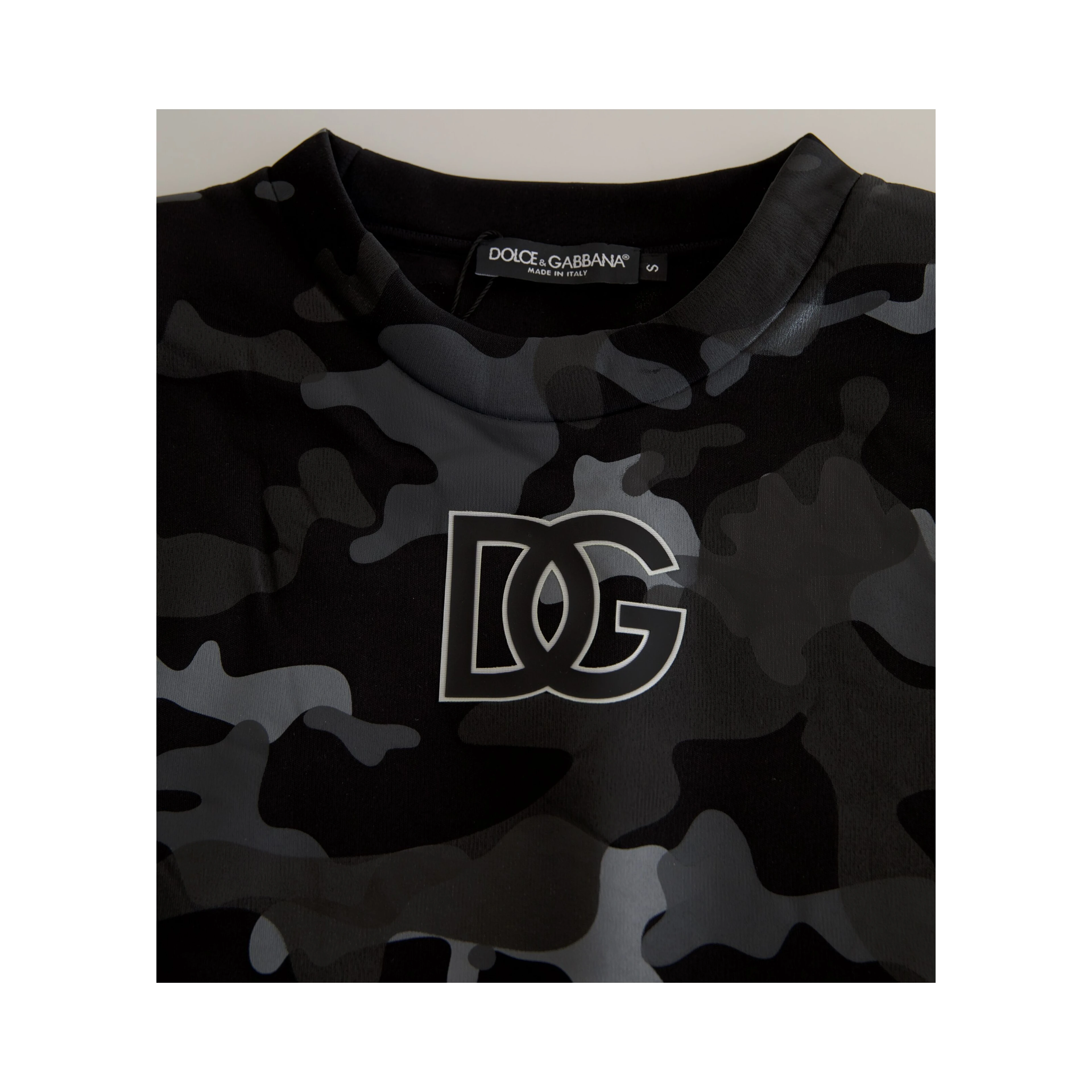 Black Camouflage Round Neck Sweatshirt Sweater