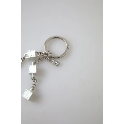 Silver Tone Metal DG Logo Engraved Keyring Keychain