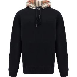 Black Cotton Samuel Hoodie Sweatshirt