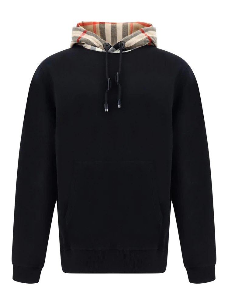Black Cotton Samuel Hoodie Sweatshirt