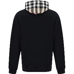 Black Cotton Samuel Hoodie Sweatshirt