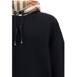Black Cotton Samuel Hoodie Sweatshirt