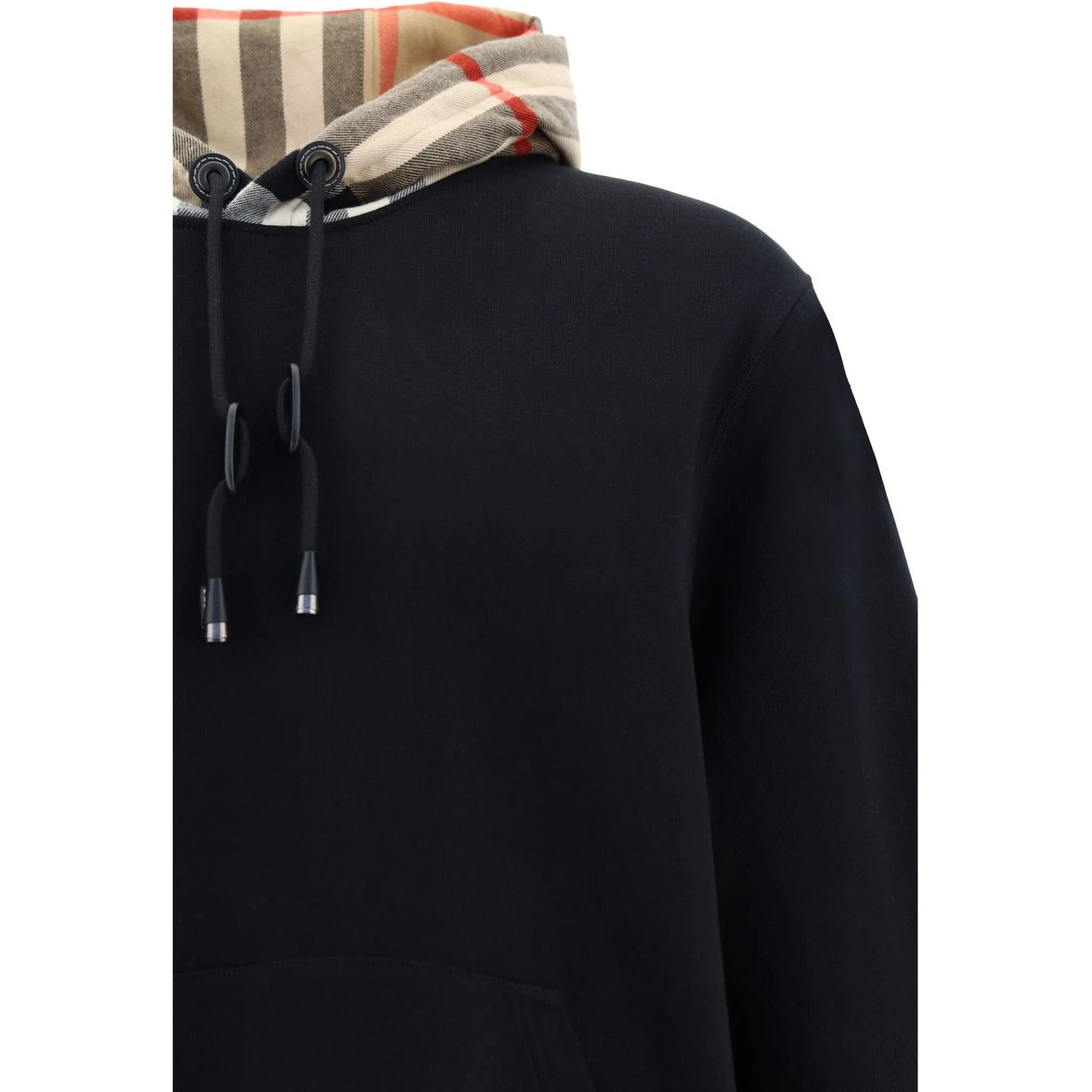 Black Cotton Samuel Hoodie Sweatshirt