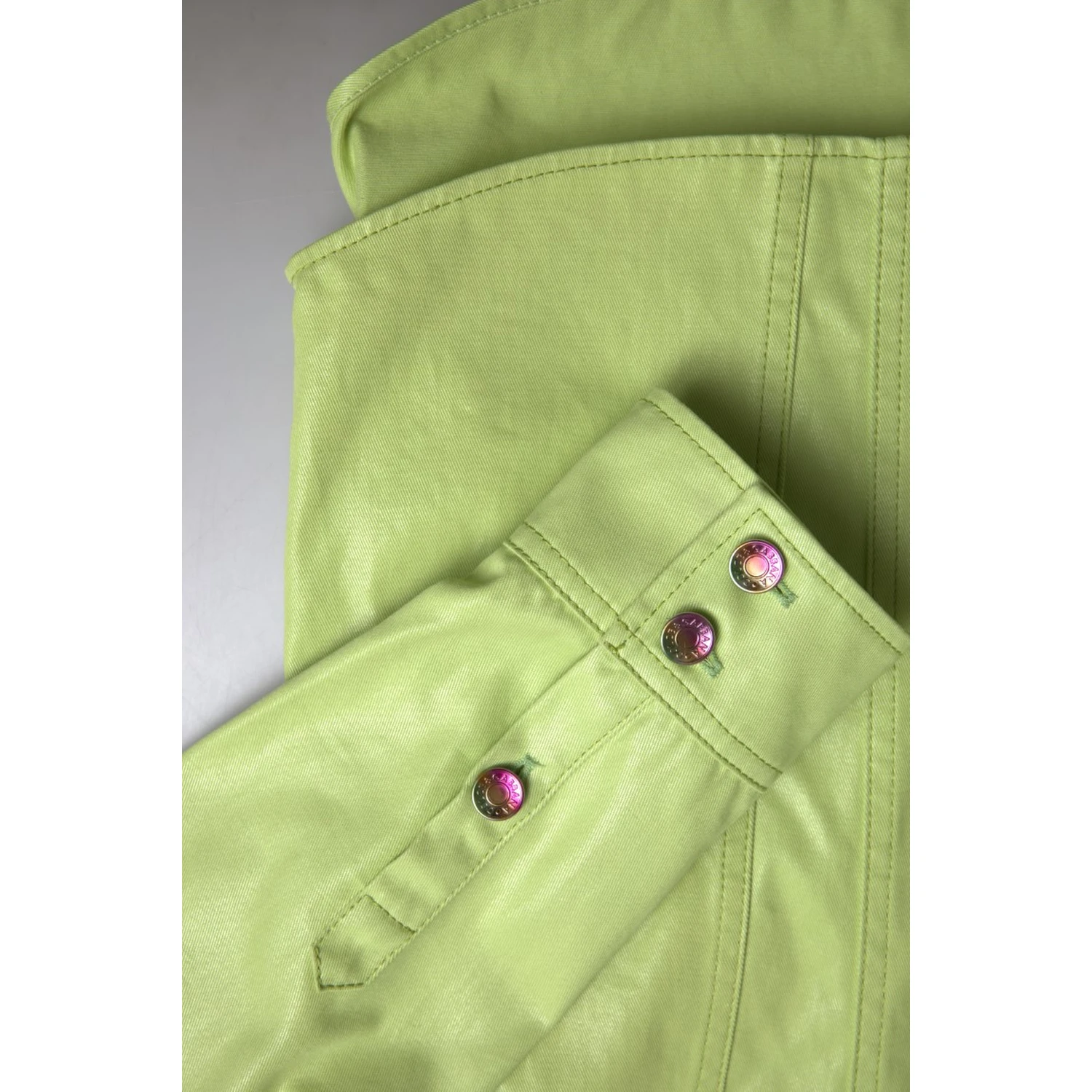 Green Cotton Collared Button Down Shirt