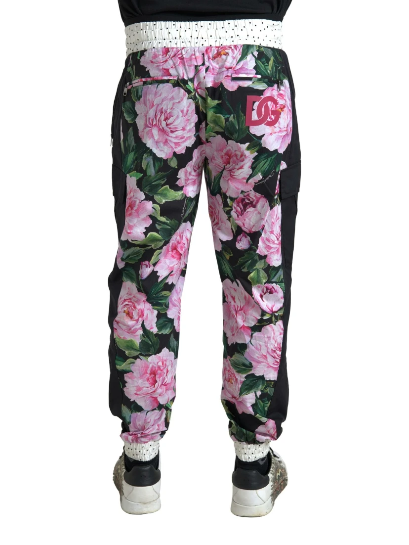 Multicolor Peony Joggers Cotton Men Pants