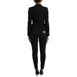 Black Wool Single Breasted Blazer Coat Jacket