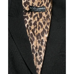 Black Wool Single Breasted Blazer Coat Jacket